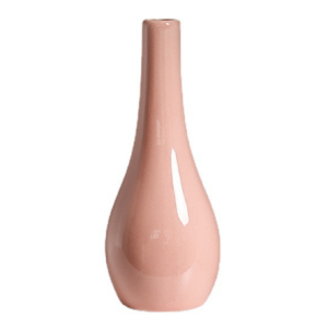 Pink Ceramic Vase Long Neck